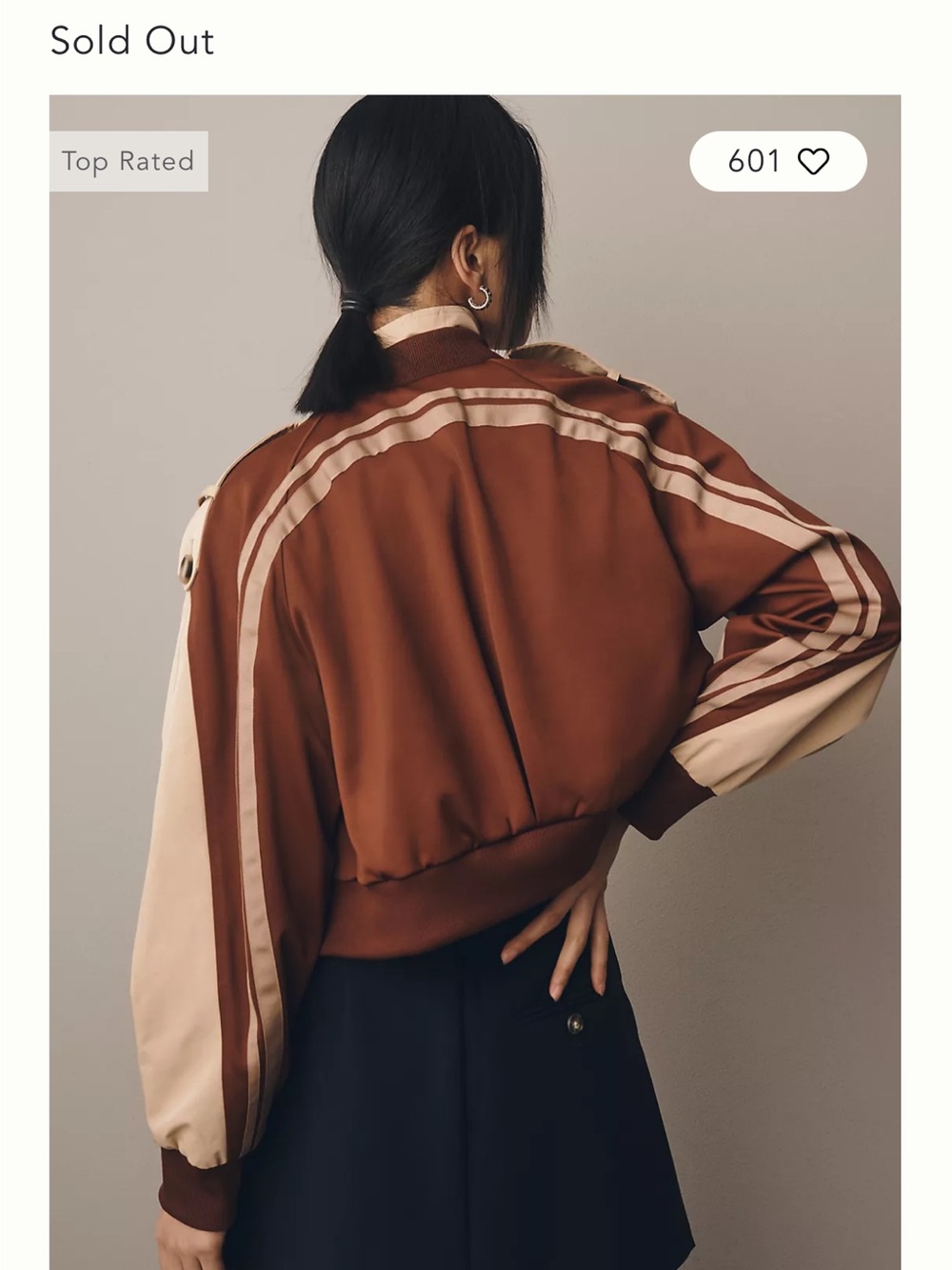 Anthropologie Pilcro Two-Tone Cropped Bomber Jacket Cute
